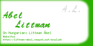 abel littman business card